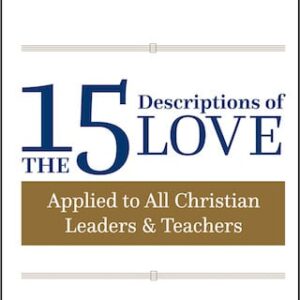 A Christian Leader’s Guide to Leading with Love, an important book published in 2006, has been a help to many. Recognizing the value of getting this material into the hands of those that might not read the full text, Alexander Strauch has excerpted certain chapters and put them together in this easy-to-read book. The 15 Descriptions of Love is an exposition of 1 Corinthians 13:1-7, examining the Apostle Paul’s list of fifteen descriptions of love. In this 80-page book, Strauch applies these descriptions to Christians in any kind of a leadership role. If you lead or teach people — as a Sunday school teacher, youth worker, women’s or men’s ministry leader, Bible study leader, administrator, music director, elder, deacon, pastor, evangelist, or missionary — The 15 Descriptions of Love will help you become more skilled in dealing with people and a more loving leader and teacher. Download the FREE companion Study Guide: The 15 Descriptions of Love Study Guide. Together, these resources make an excellent study for personal use or for small groups.
